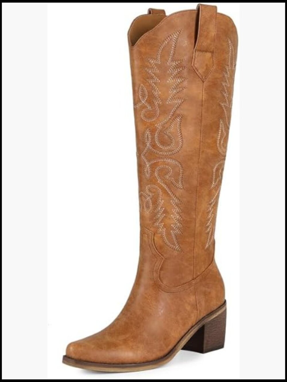 Cowgirl Knee High Pointed Toe Western Boots Chunky Heel Fall Fashion Boots for - Picture 1 of 7